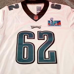 Philadelphia Eagles Jason Kelce white away stitched Jersey super bowl NWT